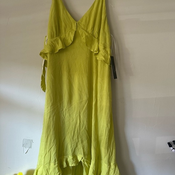 Lulu's Vibrant Lime High-Low Dress - Picture 2 of 5